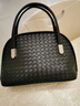 買(mǎi)菜包手提小拎包媽媽包小手包迷你小包貝殼包老年人女包奶奶包 大號黑色編織 曬單實(shí)拍圖