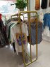 姚爸爸服裝店展示架服裝店展示架掛衣架童裝龍門(mén)貨架衣服桿陳列直播間擺 加厚金色長(cháng)60高135帶輪 標配 曬單實(shí)拍圖