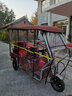 電動(dòng)三輪車(chē)車(chē)棚老年全封閉新款塑頂小型電瓶車(chē)小巴士雨棚車(chē)篷透明 玫瑰紅色 頂棚+圍簾+鋼架220*90 曬單實(shí)拍圖