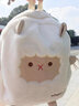 鷗咖諾 可愛(ài)毛絨小雙肩包女ins日系卡通小羊多功能書(shū)包森系軟妹斜挎包女 白色【毛絨款】 不帶掛飾 曬單實(shí)拍圖