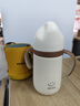 日康嬰幼兒兒童保溫奶瓶學(xué)生水杯兒童水杯吸管學(xué)飲杯帶杯套6個月以上 小月齡保溫杯 260ml 白色 曬單實(shí)拍圖