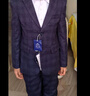 羅蒙兒童西裝套裝男童英倫風(fēng)小西服中大童男孩演出服禮服 藏藍(lán)格140 曬單實(shí)拍圖