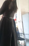 海青蓝（CYANINE SEA）服饰赫本风气质春秋连衣裙新款女装时尚小黑裙收腰显瘦a字裙52416 黑色 XL 实拍图