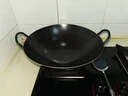 Mr.Broom鐵鍋章丘炒鍋不粘鍋雙耳熟鐵鍋純手工鍛打家用炒菜鍋無(wú)涂層圓底鍋 【雙耳黑鍋】 45cm 曬單實(shí)拍圖
