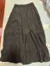 百图betu女装2024夏季新款半身裙百搭高腰松紧褶皱设计半身裙2404X01 黑色 M（黑色预售05/27发货） 晒单实拍图