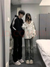 辰衣純美式潮牌hiphop三條杠連帽開衫衛(wèi)衣女2024春秋小眾慵懶風(fēng)情侶外套 白灰色（薄款/重磅優(yōu)質(zhì)版） L 曬單實(shí)拍圖