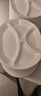 密胺分格餐盤四格自助快餐減脂分餐盤學(xué)生員工食堂打飯一人食商用 12寸橢圓形四格餐盤6012 曬單實拍圖