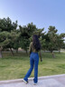 皮爾卡丹牛仔褲女秋季高腰百搭彈力修身喇叭闊腿褲長褲EPGMS1920淺藍(lán)29碼 曬單實(shí)拍圖