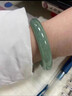 詩(shī)蒂芬 翡翠手鐲 緬甸老杭玉手鐲油青綠玉石玉鐲子處理送七夕情人節禮物 內徑54-55mm（附鑒定證書(shū)+禮盒） 曬單實(shí)拍圖