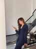 法莎羅兒（FASLOV）小西裝套裝女氣質(zhì)主持人正裝珠寶酒店美容院工作服職業(yè)裝休閑西服 單件半裙(藍色) L 曬單實(shí)拍圖