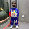 G.DUCK KIDS小黃鴨童裝奧特曼衣服男童秋裝2024新款兒童套裝春秋卡通寶寶服裝 藍(lán)色 90碼建議80-90cm1歲半-2歲cm 曬單實拍圖