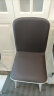 凡社 餐椅家用 简约现代餐厅餐桌皮质软包靠背椅子 棕色4把 实拍图