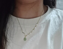 銀瑜 仿和田玉鎖骨鏈女高級轉(zhuǎn)運(yùn)珠項鏈女生日禮物送女友老婆 轉(zhuǎn)運(yùn)珠項鏈 曬單實拍圖