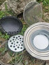島奇（Daoqi）島奇不銹鋼燒烤爐家用木炭烤肉圍爐煮茶韓式爐子庭院露營(yíng)戶(hù)外烤 小號 烤盤(pán)+烤網(wǎng)+配件 曬單實(shí)拍圖