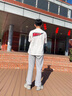 MMOPTOP潮牌印花寬松短袖T恤男夏季日系純棉休閑打底衫女DT002象牙白M 曬單實(shí)拍圖
