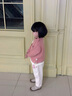 幼歌（YOUGE）嬰幼兒水果繡標(biāo)寬松上衣/褲子立體玩偶寬松保暖套裝潮 桃粉色上衣 （66-90肩開扣） 90 cm 曬單實拍圖