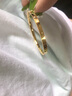 中鑫珠寶黃金手鐲女5G工藝足金光面鐲子超輕黃金光圈3D硬金工藝鐲女時(shí)尚款 【現(xiàn)貨】圓月手鐲4.92g（56圈號(hào)） 曬單實(shí)拍圖