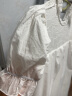 DZZIT地素春夏法式浪漫领口木耳边泡泡袖连衣裙3H2O4591B 白色 S 晒单实拍图