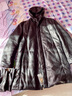 渡森虎真皮皮衣男士綿羊皮中長(cháng)款皮羽絨服夾克秋冬冬裝連帽外套羊皮大衣 黑色 3XL 曬單實(shí)拍圖