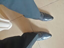 羅邁克（LUOMAIKE）皮鞋男英倫透氣真皮正裝鞋男士尖頭高跟鞋時尚增高商務(wù)休閑潮鞋 黑色 41 曬單實(shí)拍圖