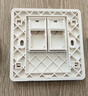 山澤（SAMZHE） 電腦插座網(wǎng)口網(wǎng)絡(luò )面板 適用電話(huà)信息模塊 通用超五/六/七類(lèi)模塊加厚86型面板 六類(lèi)千兆模塊*2+雙口面板-白色 曬單實(shí)拍圖