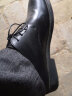 宜驰（EGCHI）皮鞋男士商务休闲系带英伦正装增高鞋子男 A9066 黑色 41 实拍图