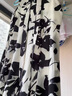 恒源祥真絲無(wú)袖吊帶碎花連衣裙女夏中長(cháng)款收腰顯瘦桑蠶絲打底背心裙內搭 5625水墨畫(huà) 2XL 曬單實(shí)拍圖