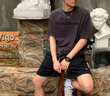 迪伽達(dá)美式黑色純棉短袖男夏季2025新款潮牌男士t恤男短袖復(fù)古t恤男百搭 HQXS-T55深灰色 L （建議拍大一碼） 曬單實(shí)拍圖