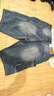 唐治 破洞牛仔短褲男工裝潮牌夏季薄款五分褲寬松直筒夏天休閑大碼中褲子 藍色705 32碼 曬單實(shí)拍圖