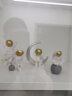 威安 创意宇航员小摆件桌面客厅电视柜儿童房布置家居装饰摆设品 金色四件套 实拍图
