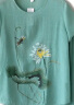 华夏子屋妈妈装套装夏短袖女中年妇女夏季两件套中老年人棉麻套装女装 绿色套装 XL（建议85-105斤） 实拍图