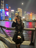 藏顏法式小香風(fēng)長袖拼接連衣裙感甜美收腰顯瘦單排扣西裝裙秋 黑色連衣裙+腰帶 L 建議100-120斤 曬單實拍圖