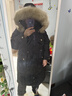 鴨鴨（YAYA）鴨鴨2026年新款羽絨服女時(shí)尚毛領(lǐng)寬松休閑中長(cháng)款鴨絨外套潮流洋氣 黑色 2XL 150-175斤 曬單實(shí)拍圖