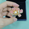 紅妝諾 新中式禮物中國(guó)風(fēng)牡丹胸針女高檔奢華西裝配飾別針風(fēng)衣氣質(zhì)胸花 XZ0555粉色杜丹胸針 女士實(shí)用高級(jí)感禮物 曬單實(shí)拍圖