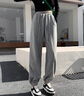 莉社休閑褲女2025秋新款寬松灰色運動(dòng)褲女顯瘦華夫格衛褲 NDK-9179灰色 L 曬單實(shí)拍圖