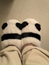 妙奕嘉熊貓冬季棉拖鞋女男外穿半包跟加絨保暖居家室內踩屎感毛毛絨棉鞋 熊貓半包棉拖 38-39 【建議37-38】 曬單實(shí)拍圖