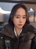 歐迪惠棉服女加厚連帽面包服2025年新款過(guò)膝棉衣女外套羽棉襖絨服女學(xué)生 黑色 S 曬單實(shí)拍圖