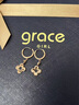 Grace Girl18K金四葉草耳環(huán)女玫瑰金耳圈輕奢氣質(zhì)耳飾送女友禮物 18K金四葉草耳環(huán)+輕奢禮盒 曬單實(shí)拍圖