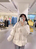 妃莉杋（FeiLiFan）羽絨棉服女2024冬季新款寬松連帽面包服女小個子短款加厚棉衣外套 黑色 M（105-120斤） 曬單實拍圖