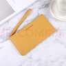書(shū)果兒（SHU GUO ER）韓版時(shí)尚錢(qián)包女士長(cháng)款薄款拉鏈純色簡(jiǎn)約情人節多卡位手拿包錢(qián)夾女 黃色 曬單實(shí)拍圖