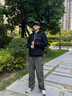 棉之雪戶外防水登山長(zhǎng)褲春季直筒寬松沖鋒褲休閑褲子男士工裝褲傘兵男褲 灰綠 L 曬單實(shí)拍圖