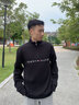 TOMMY HILFIGER秋冬男裝休閑通勤刺繡字母半拉鏈立領(lǐng)合身運動(dòng)衛衣 黑色BDS S （推薦：120-135斤） 曬單實(shí)拍圖