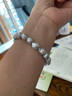 大溪地 akoya海水珍珠手鏈 灰藍色調真多麻手串送女友 巴洛克小瑕/真多麻手鏈8-8.5mm 曬單實(shí)拍圖