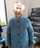 朦朧杏 保暖老太太加厚短款羽絨服媽媽冬裝加絨燈芯絨小棉衣老年人外套 藍色 5XL 【建議130-145斤 曬單實拍圖