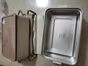 吉度（jidu）304不銹鋼保溫飯盒上班族雙層飯盒分隔餐盒微波爐加熱學生便當盒 （三格）雙層飯盒/米色1600ml 曬單實拍圖