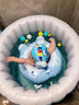 自游寶貝 SWIMMING BABY嬰兒游泳桶家用可折疊自動(dòng)充氣游泳池寶寶兒童泡澡桶成人洗澡桶 泳池+新生兒腋下圈(適合5-14斤) 曬單實(shí)拍圖