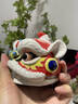 翊珗（YIXIAN）醒獅小擺件舞獅頭創(chuàng)意裝飾品陶瓷工藝品中國特色禮物送老外紀(jì)念品 禮盒裝【贈(zèng)精美底座+閃電發(fā)貨】 曬單實(shí)拍圖