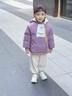 G.DUCK KIDS小黃鴨童裝嬰兒羽絨服加厚保暖輕奢高檔男女寶寶外套卡通連帽襖子 米色 90 建議80-90cm1歲半-2歲cm 曬單實(shí)拍圖