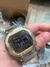 卡西歐（CASIO）太陽能電波表35周年限定小方塊金屬小方表金磚銀磚手表 金磚GMW-B5000GD-9 曬單實拍圖