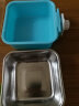 兔子食盒料盒兔用防扒食槽喂食器饲料固定防翻食盆二合一草架碗 方形2和1食盒(蓝色) 实拍图